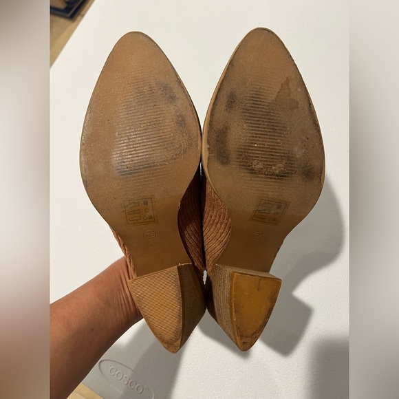 CCOCI Brown corduroy mules with triangular heel, size 7.5 - Picture 5 of 8